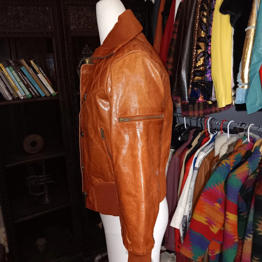 Early 00s American Basic Leather Jacket - image 7